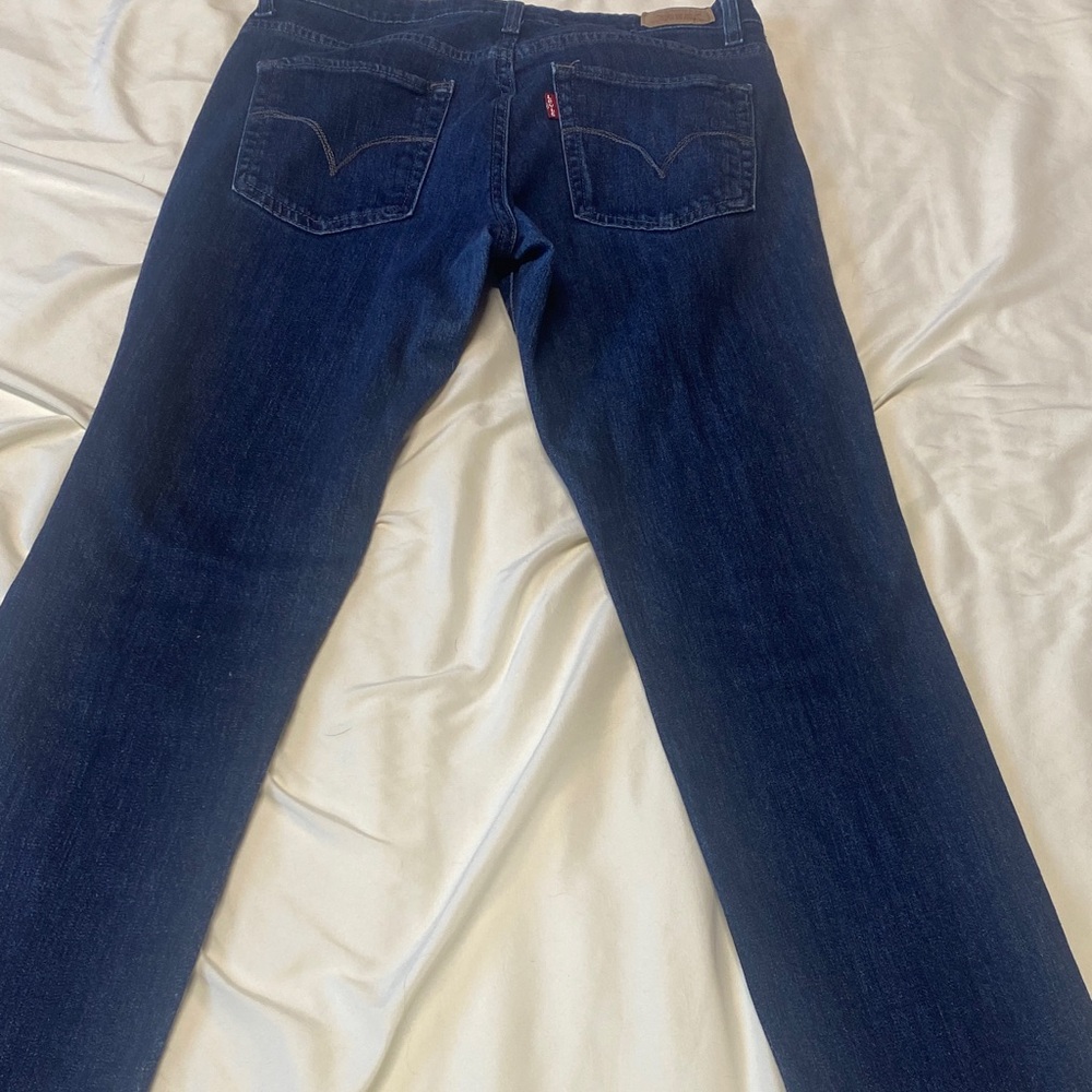 Levi's Women's Mid Rise Skinny Jeans - Dark Blue - Picture 9 of 9